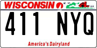 WI license plate 411NYQ