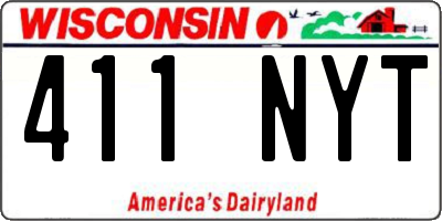 WI license plate 411NYT