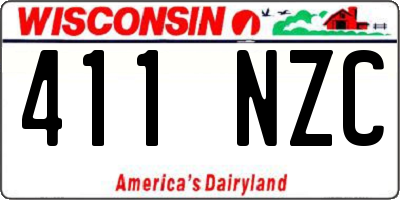 WI license plate 411NZC