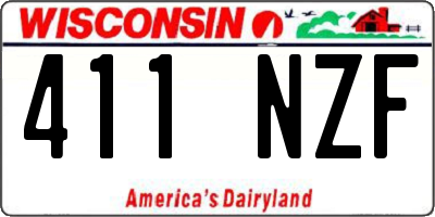 WI license plate 411NZF