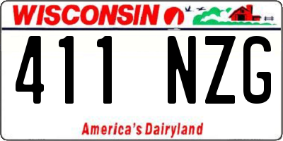 WI license plate 411NZG