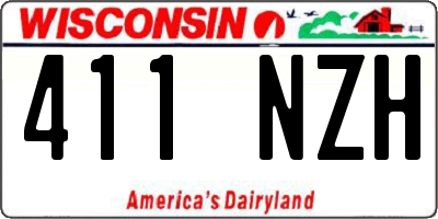 WI license plate 411NZH