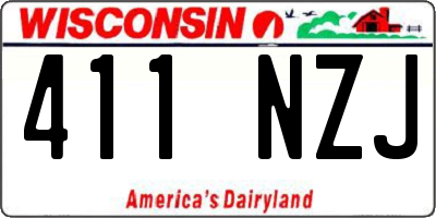 WI license plate 411NZJ