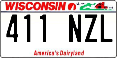 WI license plate 411NZL