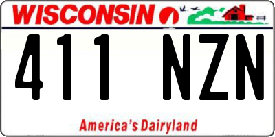 WI license plate 411NZN