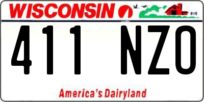 WI license plate 411NZO