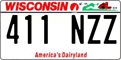 WI license plate 411NZZ