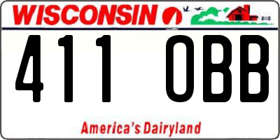 WI license plate 411OBB