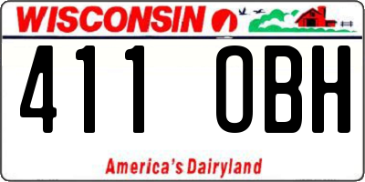 WI license plate 411OBH