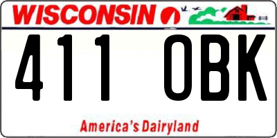 WI license plate 411OBK