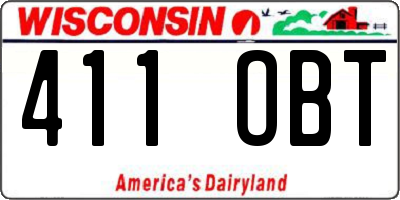 WI license plate 411OBT