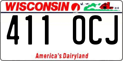WI license plate 411OCJ