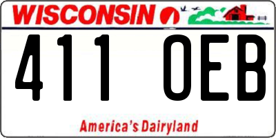 WI license plate 411OEB