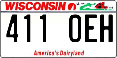 WI license plate 411OEH
