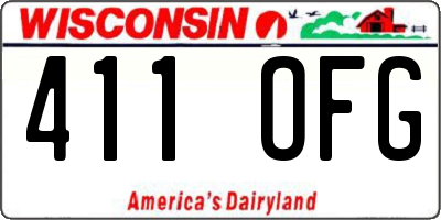 WI license plate 411OFG