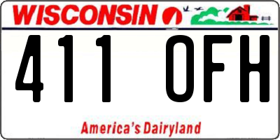 WI license plate 411OFH