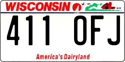 WI license plate 411OFJ