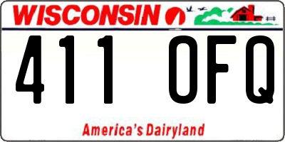 WI license plate 411OFQ