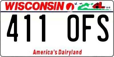 WI license plate 411OFS