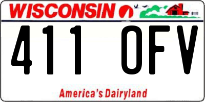WI license plate 411OFV