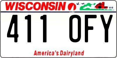 WI license plate 411OFY