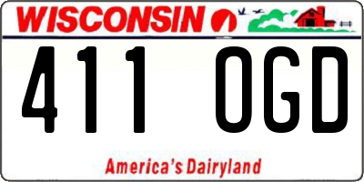 WI license plate 411OGD