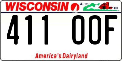 WI license plate 411OOF