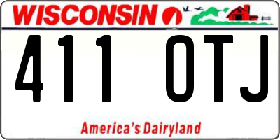 WI license plate 411OTJ