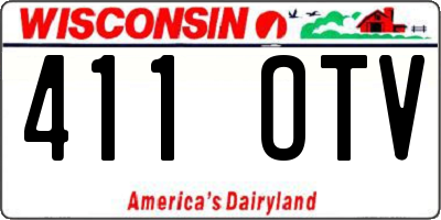 WI license plate 411OTV