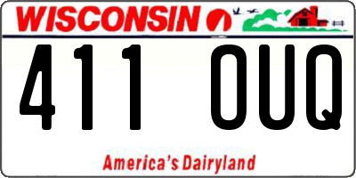 WI license plate 411OUQ