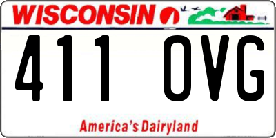 WI license plate 411OVG