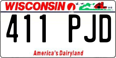 WI license plate 411PJD