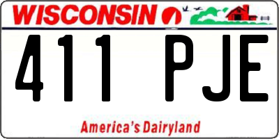 WI license plate 411PJE
