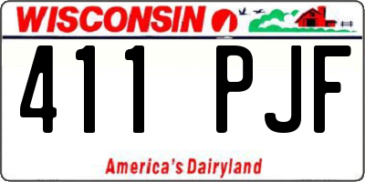 WI license plate 411PJF