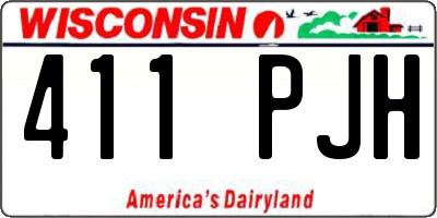 WI license plate 411PJH
