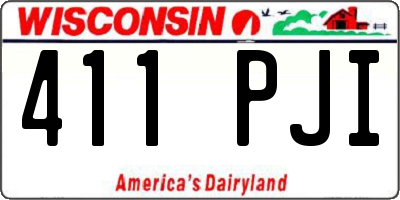 WI license plate 411PJI