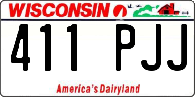 WI license plate 411PJJ