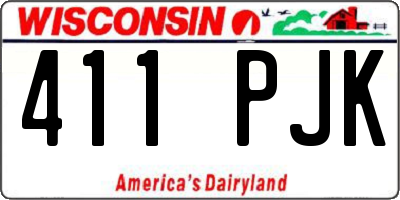 WI license plate 411PJK