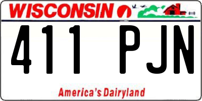 WI license plate 411PJN