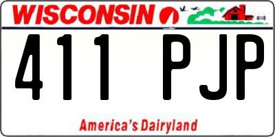 WI license plate 411PJP