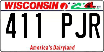 WI license plate 411PJR