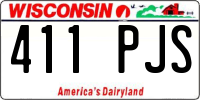 WI license plate 411PJS