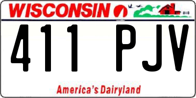 WI license plate 411PJV