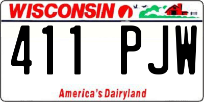 WI license plate 411PJW