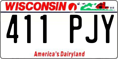 WI license plate 411PJY