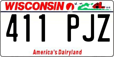 WI license plate 411PJZ