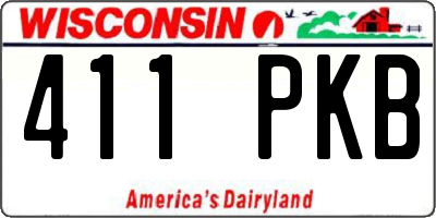 WI license plate 411PKB