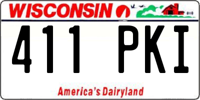 WI license plate 411PKI
