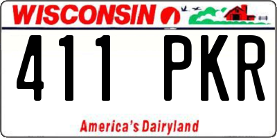WI license plate 411PKR