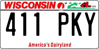 WI license plate 411PKY